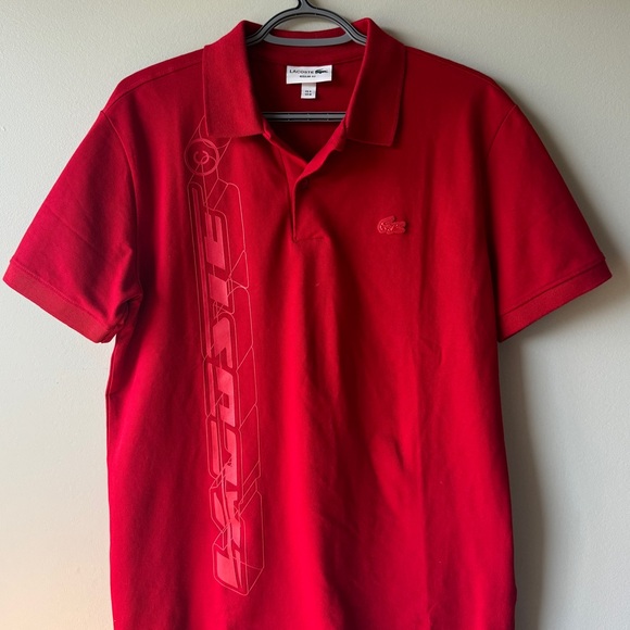 Never worn original Red Lacoste Medium size polo. - Picture 1 of 3